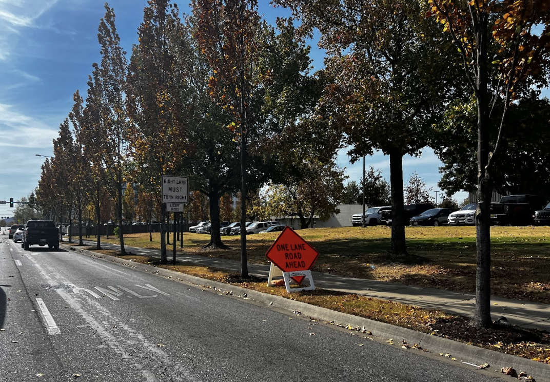 Water main break closes lanes on Razorback Road and Martin Luther King Jr. Boulevard